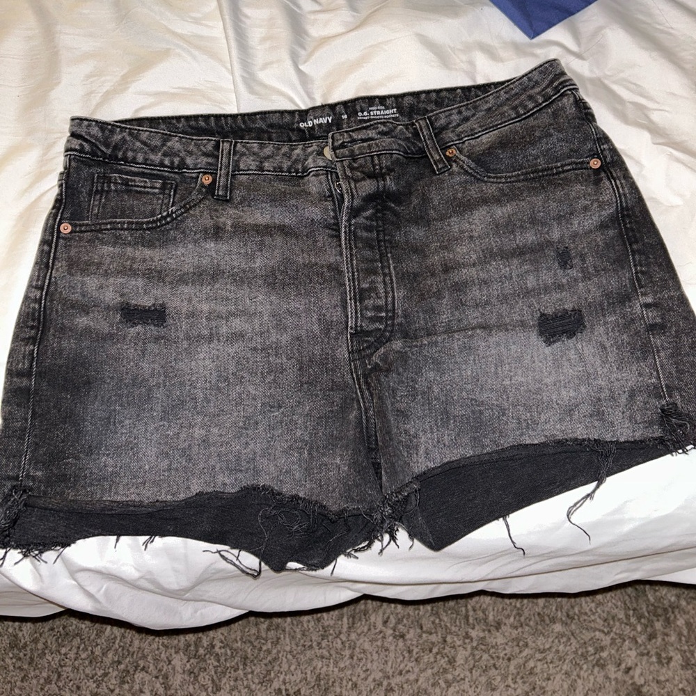 Distressed Jean shorts